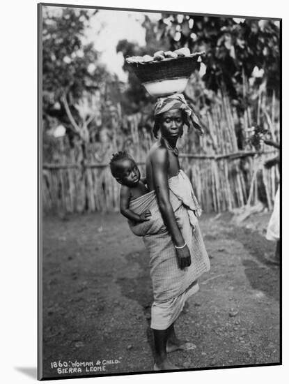 Woman and Child, Sierra Leone, 20th Century-null-Mounted Photographic Print