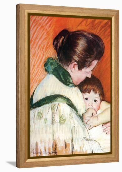 Woman and Child-Mary Cassatt-Framed Stretched Canvas