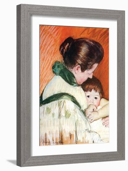 Woman and Child-Mary Cassatt-Framed Art Print