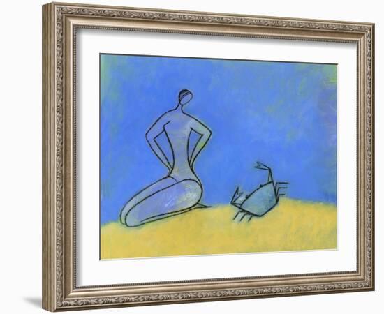 Woman and Crab-Marie Bertrand-Framed Giclee Print