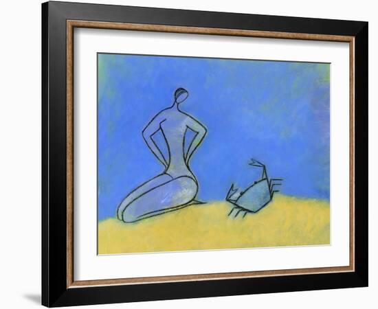 Woman and Crab-Marie Bertrand-Framed Giclee Print