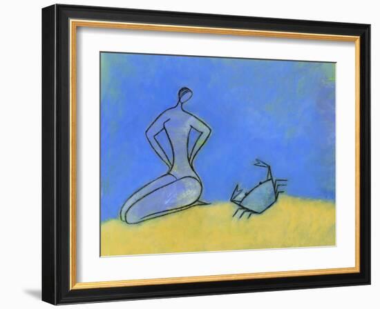 Woman and Crab-Marie Bertrand-Framed Giclee Print