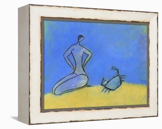 Woman and Crab-Marie Bertrand-Framed Premier Image Canvas