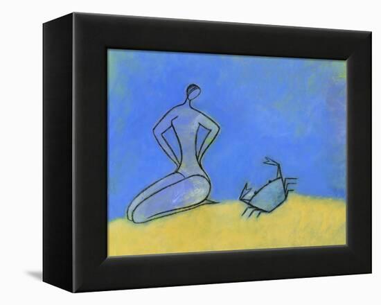 Woman and Crab-Marie Bertrand-Framed Premier Image Canvas
