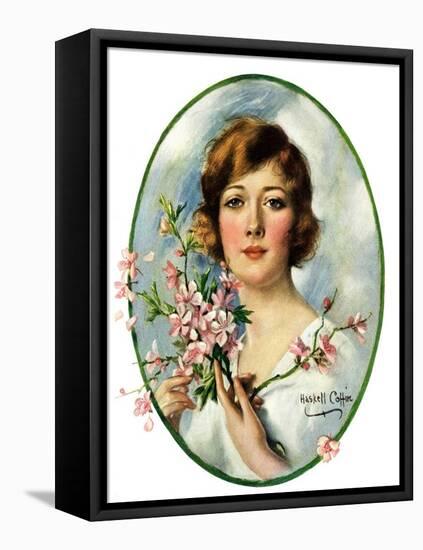 "Woman and Dogwood,"May 1, 1926-William Haskell Coffin-Framed Premier Image Canvas