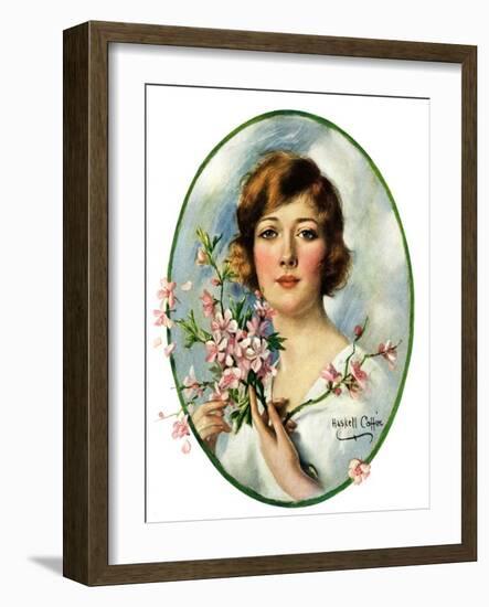 "Woman and Dogwood,"May 1, 1926-William Haskell Coffin-Framed Giclee Print