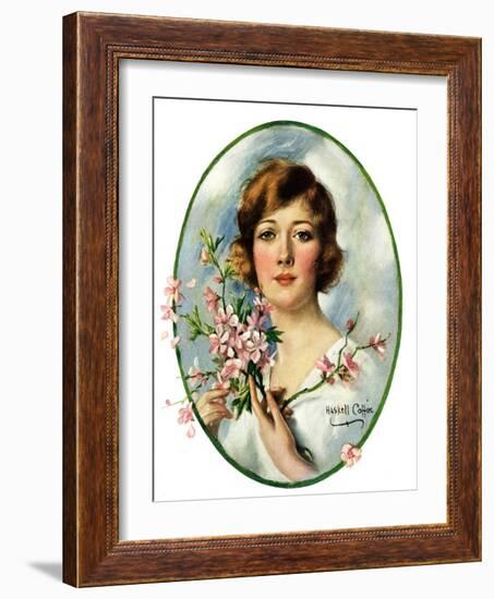 "Woman and Dogwood,"May 1, 1926-William Haskell Coffin-Framed Giclee Print