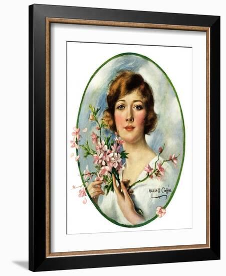 "Woman and Dogwood,"May 1, 1926-William Haskell Coffin-Framed Giclee Print