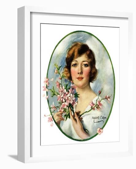 "Woman and Dogwood,"May 1, 1926-William Haskell Coffin-Framed Giclee Print