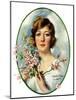 "Woman and Dogwood,"May 1, 1926-William Haskell Coffin-Mounted Giclee Print