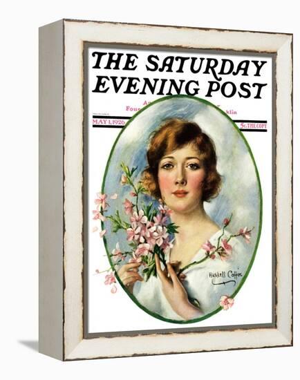 "Woman and Dogwood," Saturday Evening Post Cover, May 1, 1926-William Haskell Coffin-Framed Premier Image Canvas