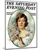 "Woman and Dogwood," Saturday Evening Post Cover, May 1, 1926-William Haskell Coffin-Mounted Giclee Print