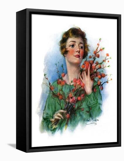 "Woman and Flowering Twigs,"May 21, 1927-William Haskell Coffin-Framed Premier Image Canvas
