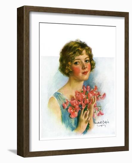 "Woman and Flowers,"June 12, 1926-William Haskell Coffin-Framed Giclee Print