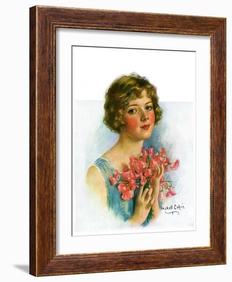 "Woman and Flowers,"June 12, 1926-William Haskell Coffin-Framed Giclee Print