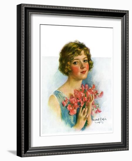 "Woman and Flowers,"June 12, 1926-William Haskell Coffin-Framed Giclee Print