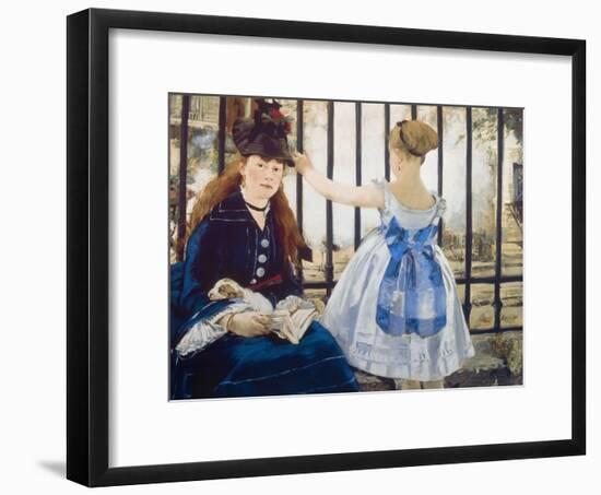 Woman and Girl at St. Lazare Train Station, 1873-Edouard Manet-Framed Giclee Print