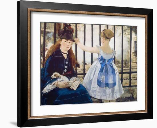 Woman and Girl at St. Lazare Train Station, 1873-Edouard Manet-Framed Giclee Print