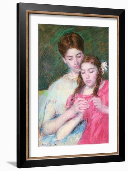 Woman and Girl-Mary Cassatt-Framed Art Print