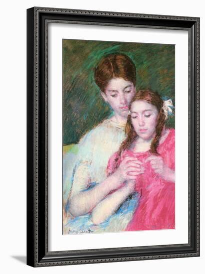 Woman and Girl-Mary Cassatt-Framed Art Print