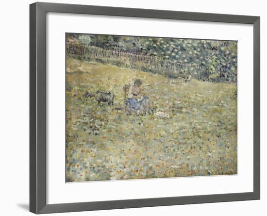 Woman and Goat-Frederick Carl Frieseke-Framed Giclee Print