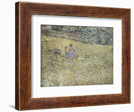 Woman and Goat-Frederick Carl Frieseke-Framed Giclee Print