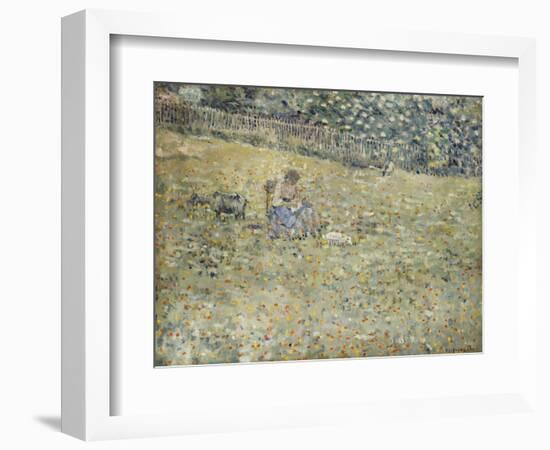 Woman and Goat-Frederick Carl Frieseke-Framed Giclee Print