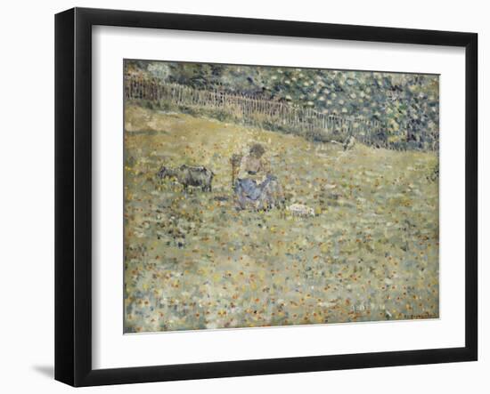 Woman and Goat-Frederick Carl Frieseke-Framed Giclee Print