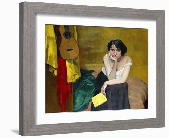 Woman and Guitar; Femme et Guitare, 1913-Félix Vallotton-Framed Giclee Print