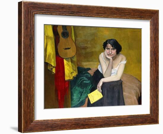 Woman and Guitar; Femme et Guitare, 1913-Félix Vallotton-Framed Giclee Print