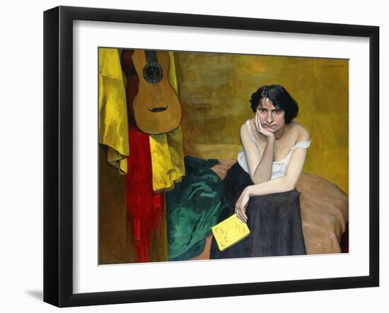 Woman and Guitar; Femme et Guitare, 1913-Félix Vallotton-Framed Giclee Print