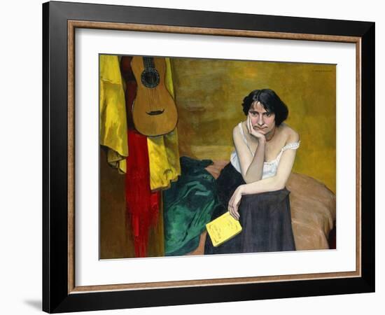 Woman and Guitar; Femme et Guitare, 1913-Félix Vallotton-Framed Giclee Print