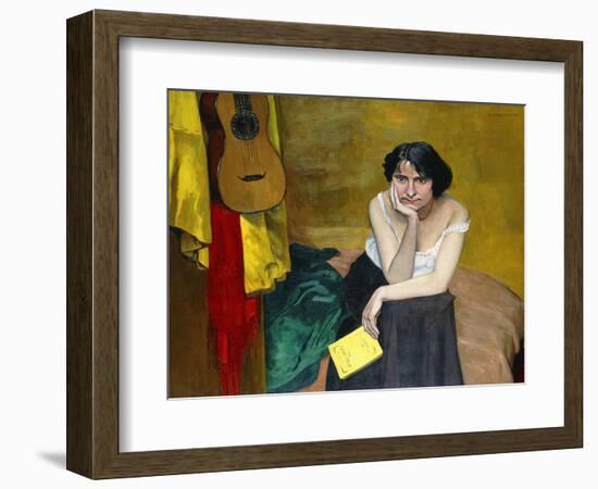 Woman and Guitar; Femme et Guitare, 1913-Félix Vallotton-Framed Giclee Print