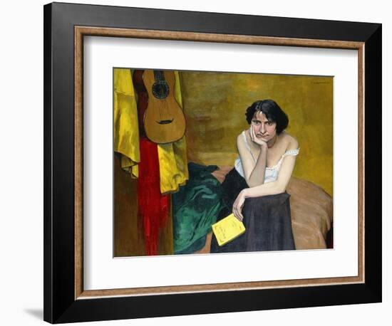 Woman and Guitar; Femme et Guitare, 1913-Félix Vallotton-Framed Giclee Print