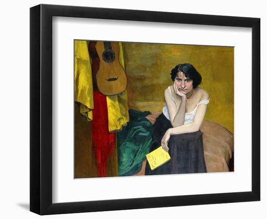 Woman and Guitar; Femme et Guitare, 1913-Félix Vallotton-Framed Giclee Print