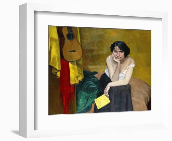 Woman and Guitar; Femme et Guitare, 1913-Félix Vallotton-Framed Giclee Print
