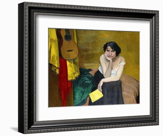 Woman and Guitar; Femme et Guitare, 1913-Félix Vallotton-Framed Giclee Print