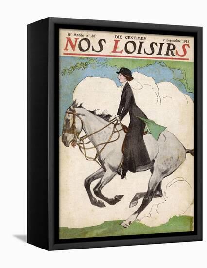 Woman and Her Daughter Go out for a Ride on Their Horses-Stanley Lloyd-Framed Premier Image Canvas