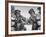 Woman and Her Daughter Sharing Interest in Motorcycle Racing-Sam Shere-Framed Photographic Print