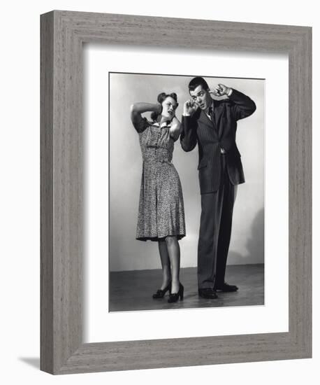 Woman and Man with Hands over Ears-Philip Gendreau-Framed Photographic Print