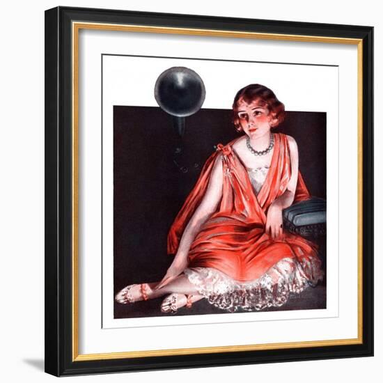 "Woman and Phonograph,"March 21, 1925-Pearl L. Hill-Framed Giclee Print