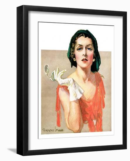 "Woman and Pince Nez,"January 16, 1932-Tempest Inman-Framed Giclee Print