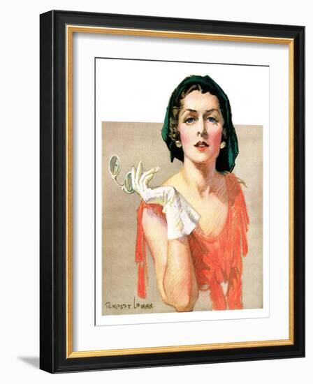 "Woman and Pince Nez,"January 16, 1932-Tempest Inman-Framed Giclee Print