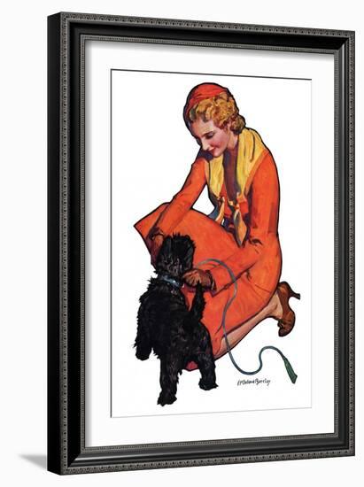 "Woman and Scottie,"April 16, 1932-McClelland Barclay-Framed Giclee Print