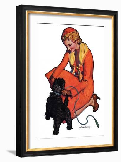 "Woman and Scottie,"April 16, 1932-McClelland Barclay-Framed Giclee Print