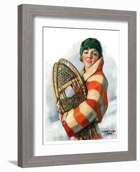 "Woman and Snowshoes,"January 26, 1929-William Haskell Coffin-Framed Giclee Print