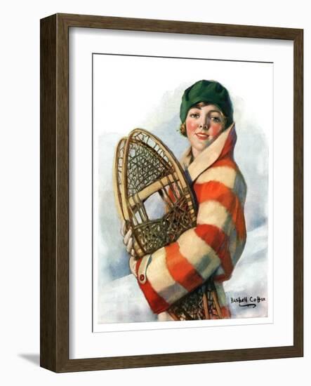 "Woman and Snowshoes,"January 26, 1929-William Haskell Coffin-Framed Giclee Print