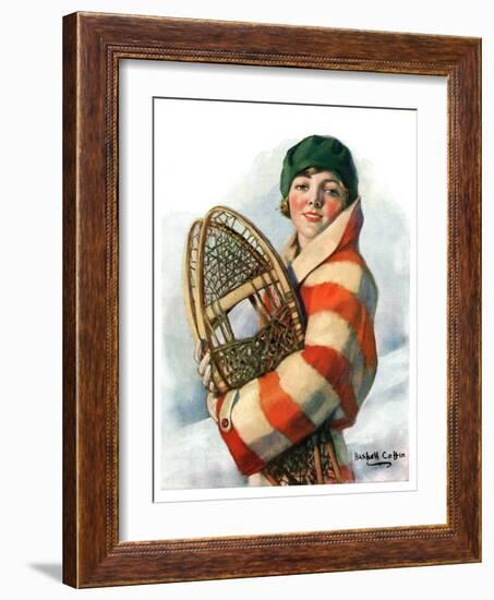 "Woman and Snowshoes,"January 26, 1929-William Haskell Coffin-Framed Giclee Print