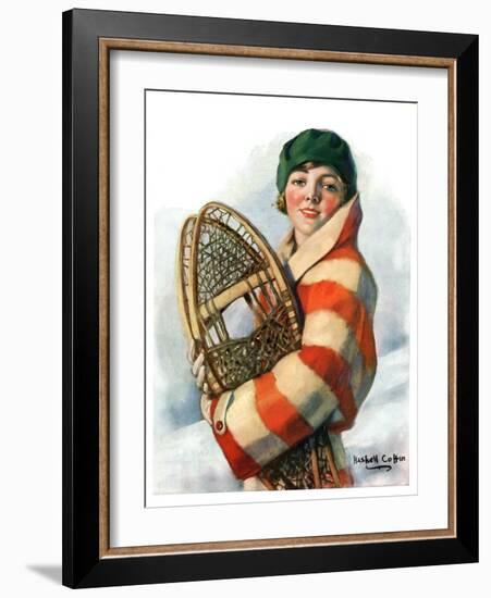 "Woman and Snowshoes,"January 26, 1929-William Haskell Coffin-Framed Giclee Print