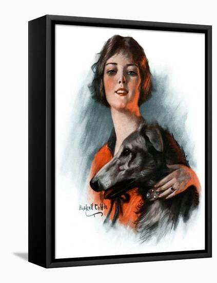 "Woman and Wolfhound,"October 17, 1925-William Haskell Coffin-Framed Premier Image Canvas